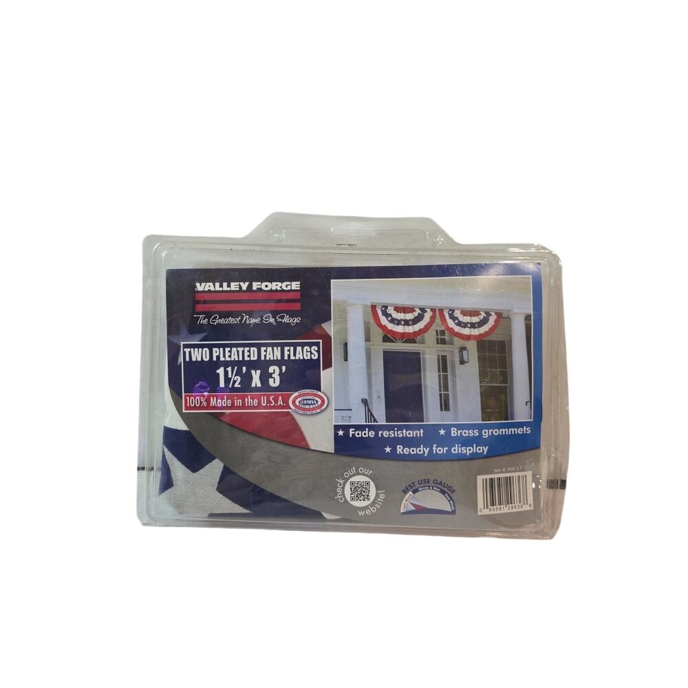 Valley Forge American Pleated Flag 1.5" X 3"